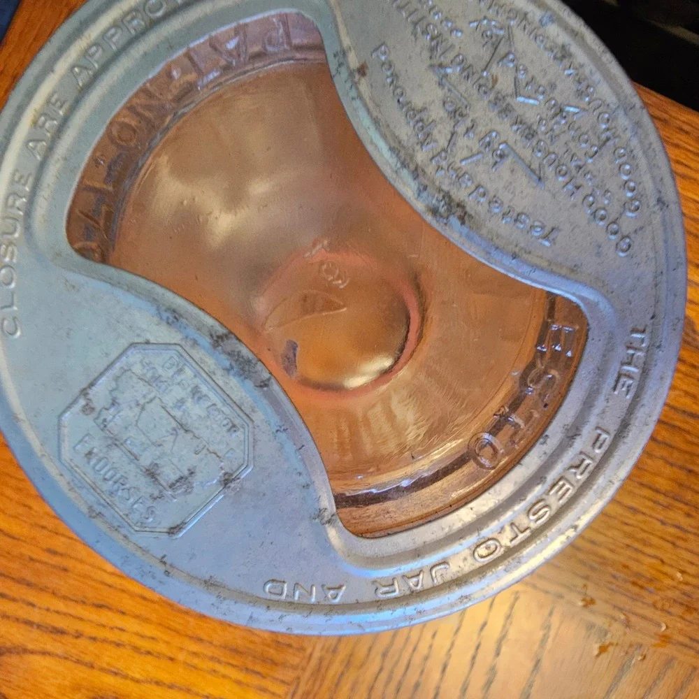 Vintage Presto Wide Mouth Glass Top Mason Jar with Lid and Gasket Clear
